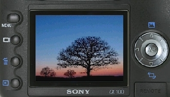 Ecran TFT du Sony Alpha DSLR-A100