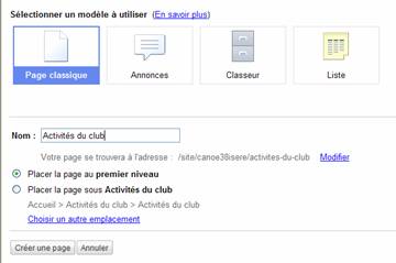 Créer son site avec Google Sites