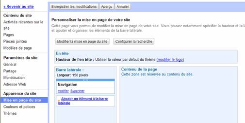 Créer son site avec Google Sites