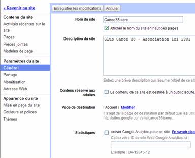 Créer son site avec Google Sites